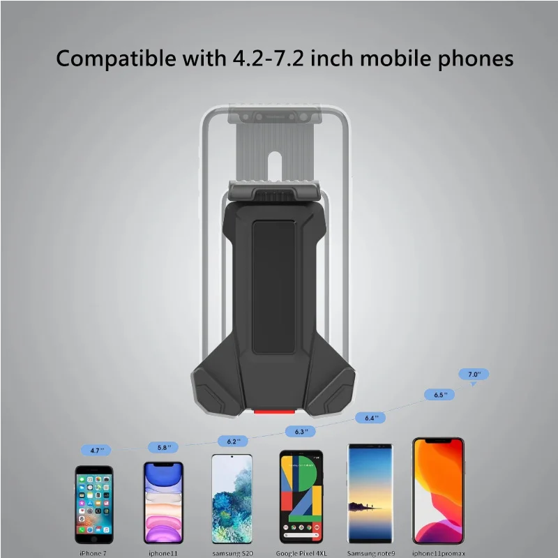 

New Bicycle Phone Holder Self-locking Design Electric Vehicle Motorcycle Holder Suitable for 4.2-7.2 Inches Mobile Phones Stand