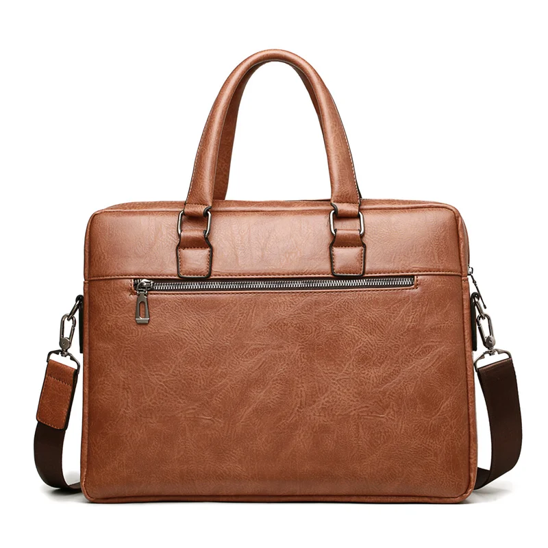 WEIXIER Men Briefcase Bag Leather Office Handbag Business 14 inch Laptop Bag Fashion Man Shoulder Bag Vintage Crossbody Men Bag