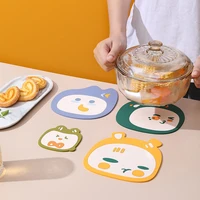 cartoon heat insulation mats household table decorations high temperature resistant pvc pot mats cute tea coasters
