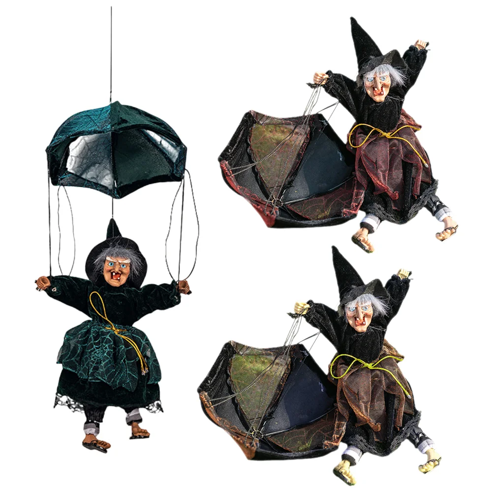 

3 Pcs Halloween Decor Prank Props Hanging Ornaments Flight Party Favors Witch Decorations Ghost