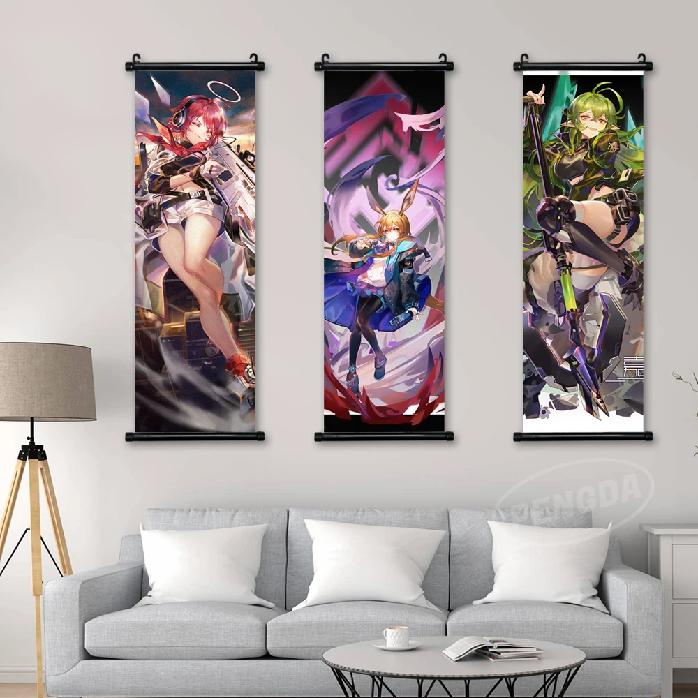 

Home Decoration Arknights Wall Game Art Amiya Painting Ch'en Hanging Scrolls Pramanix Canvas Schwarz Print Nian Picture Poster