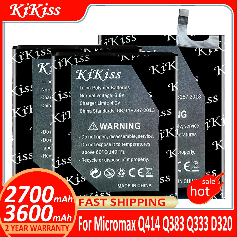 

Аккумулятор KiKiss Для Micromax Q414 Q383 Q333 D320, аккумулятор + трек