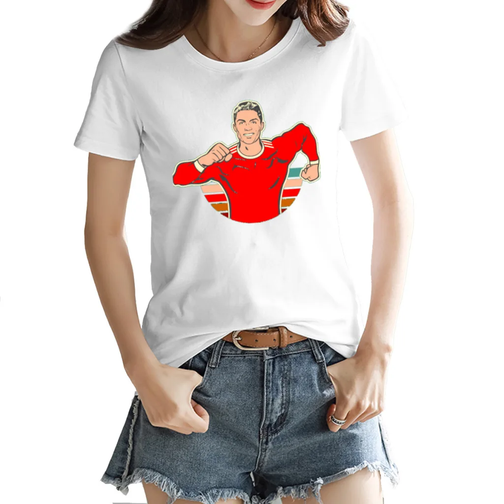 

Brazil Cristianoes and Ronaldoes Motion Champion Women's T-shirt Football Gift Home Funny Graphic Tees High quality USA Size