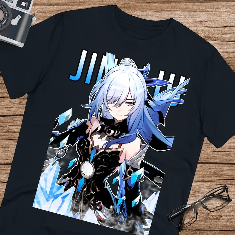 Футболка Jingliu honkai со звездами футболка Веерообразный подарок унисекс из ультра