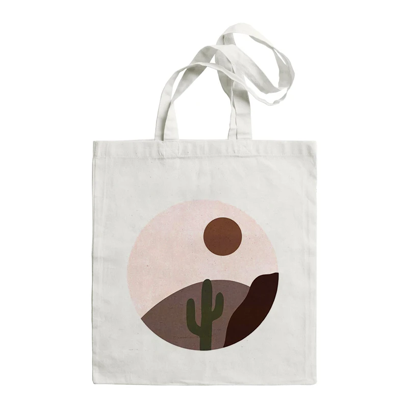 

Сумка на плечо Женская холщовая, повседневный саквояж большой вместимости с принтом иллюстраций, для покупок в стиле Харадзюку