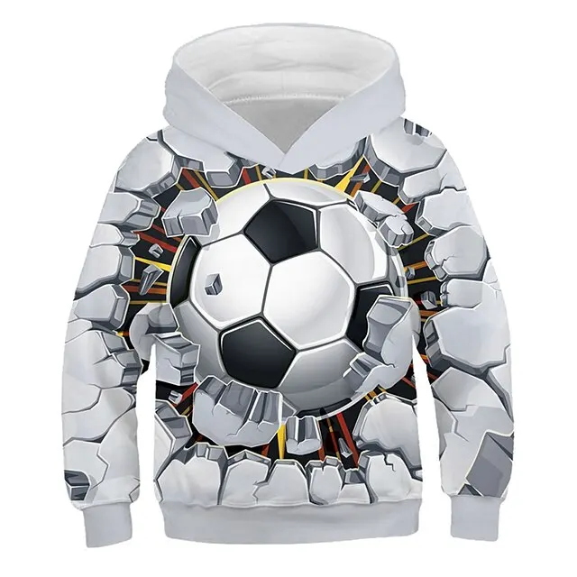 

Basketball Football Pattern 3D Printed Hoodie Children Clothing Long Sleeve Pullover Kids Boys Sweatweat Ropa Hombre Hipster Top