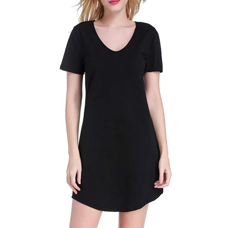 Spring Summer New Women's Nightdress Round Neck Soft Skin-friendly Home Service Sleep Tops Sexy Nightwear Sleepwear Women