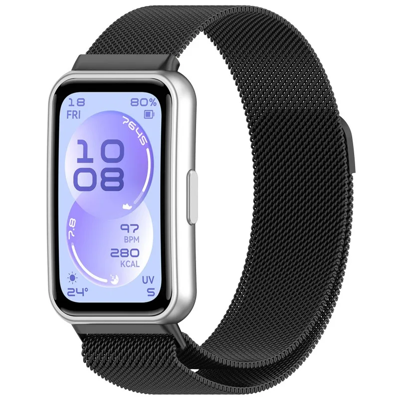 Фото Ремешок из нержавеющей стали для смарт-часов Huawei Band 11 11Pro, миланская магнитная петля-браслет для HW Band11Pro №4
