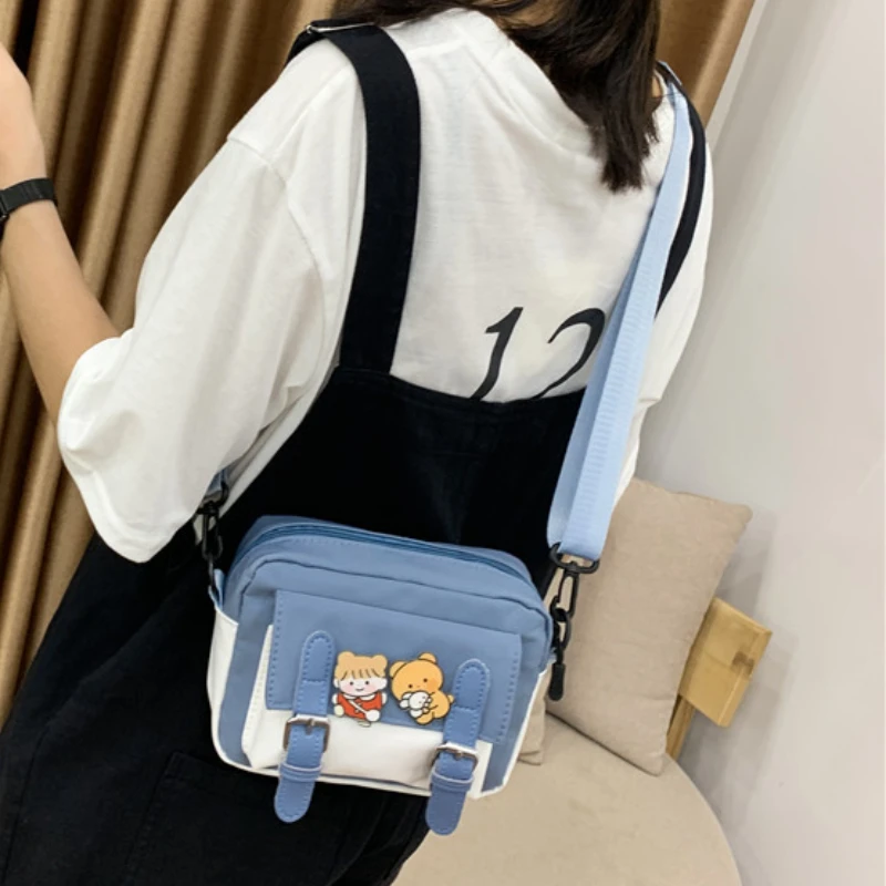 Girl Boy Messenger Bag New Children Small Bags Lovely Nylon Bag Student Shoulder Small Square Bag