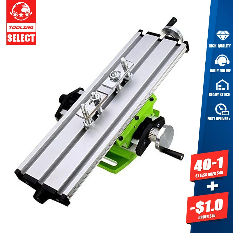 Mini Multi-function Adjustable Milling Machine Cross Aluminum Table Compound Slide Worktable For Grinding Work Bench