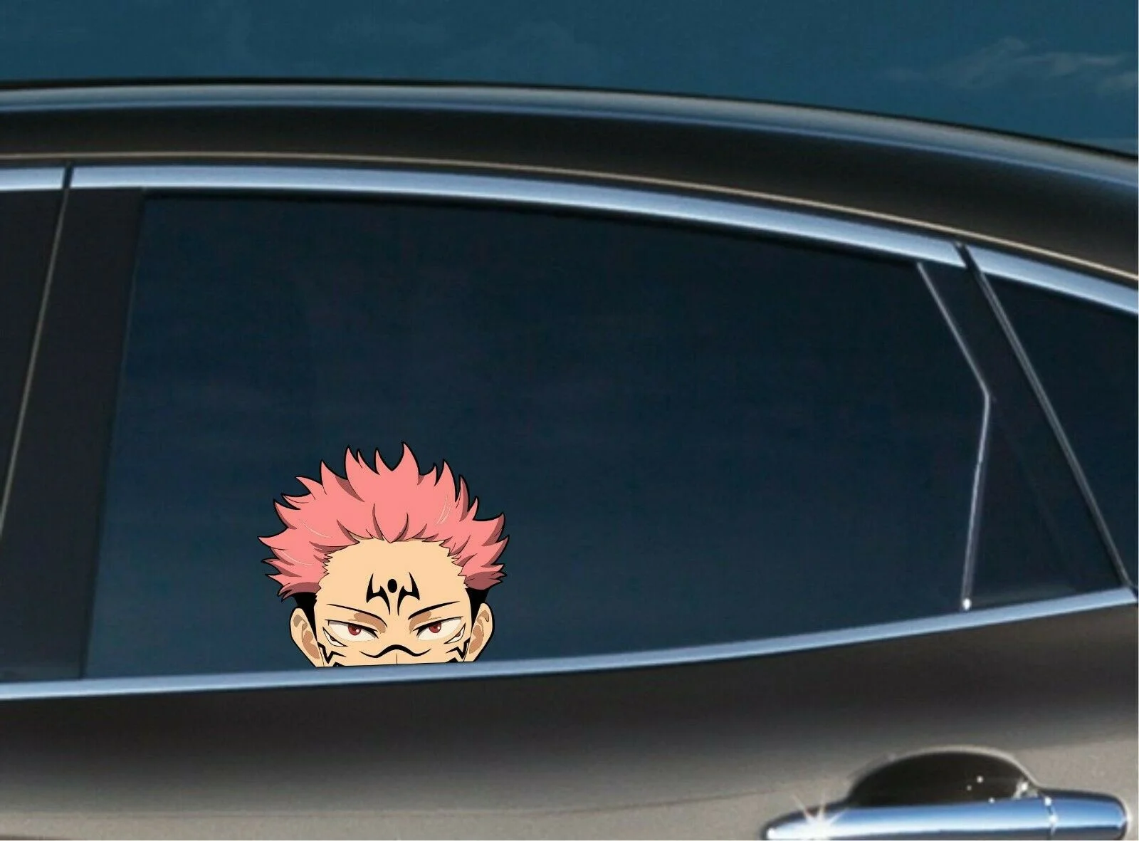 

For 1Pair/2Pcs Sukuna Peeker Peeking Car Bumper Window Vinyl Decal Anime Stickers Jujutsu