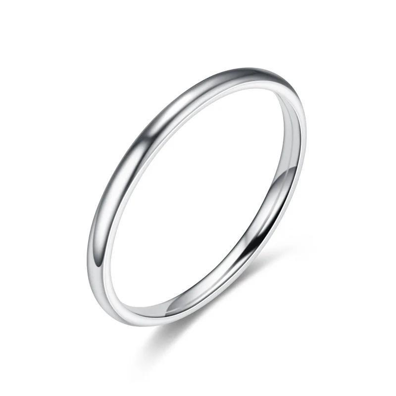 

2 MM Titanium Steel Thin Ring Ms. Version Of The Small Ring Stainless Steel Plain Ring