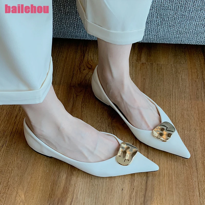 

Женские повседневные сандалии на плоской подошве, с острым носком, демисезонные, 2023