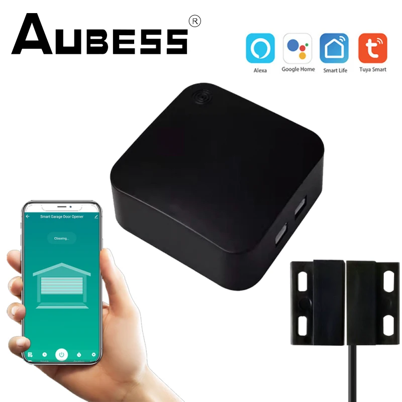 

Умная гаражная дверь Aubess, дистанционное управление через приложение Tuya, с поддержкой Wi-Fi, работает с Alexa Echo Google Home, не требует концентратора