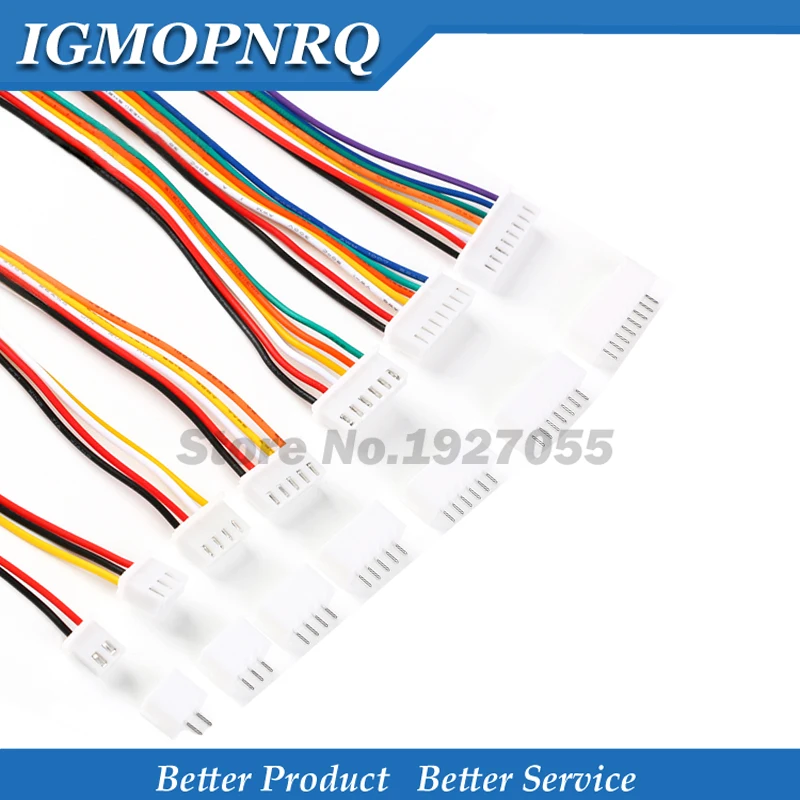 

5 шт. JST XH2.54 XH 2/3/4/5/6/7/8/9/10 штырьковый соединитель кабеля 2,5 мм Штекерный разъем 30 см провод 26AWG