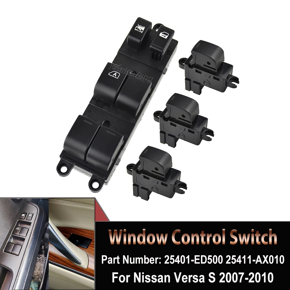 

25411-AX010 25401-ED500 New Electric Power Master Window Switch For Nissan TIIDA C11 SC11 C11Z VERSA S SL 2007-2012 Auto Parts