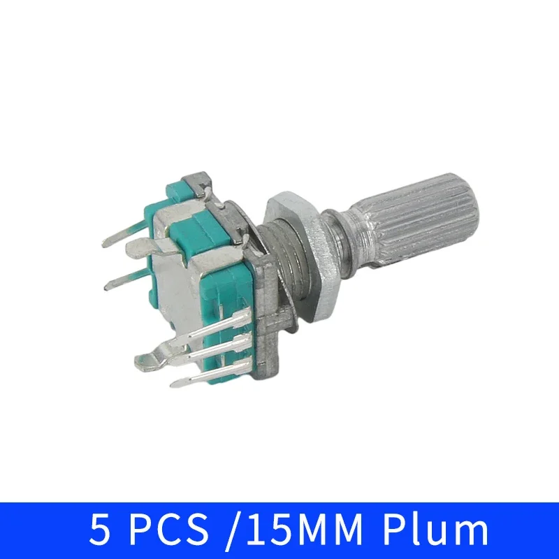 

5 шт./лот, поворотный энкодер EC11 с кнопкой, медный