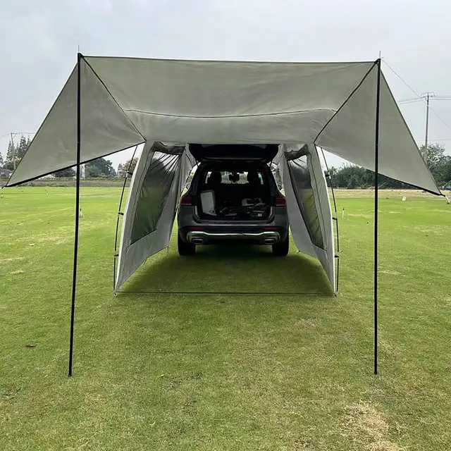 Universal Tent for Car Trunk Sunshade Rainproof Rear SUV Tent Motorhome For Self-driving Tour Barbecue Camping Tent палатка 4