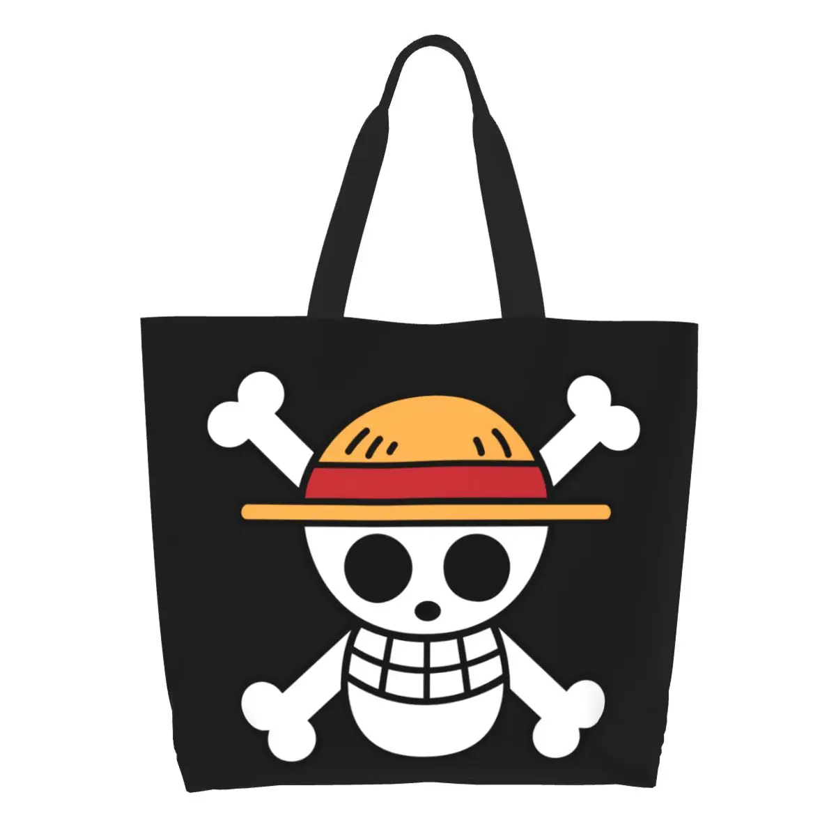 

Женская Холщовая Сумка-тоут с флагом, черепом и плечевым ремнем