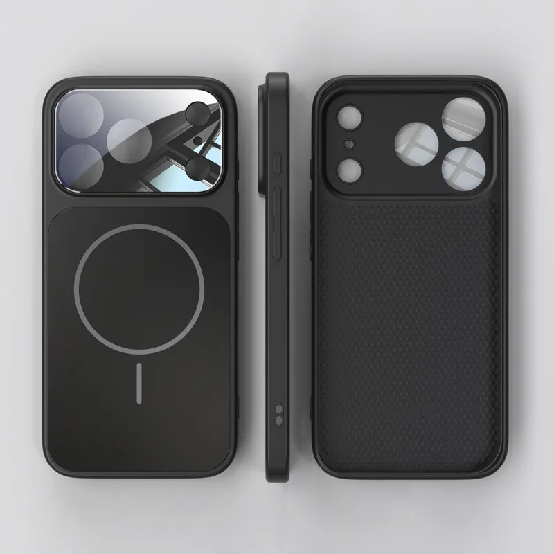 Фото Роскошный чехол из матового наностекла для беспроводной зарядки MagSafe для iPhone 11 12 13 14 15 16 Pro Max 17 Air с магнитной крышкой №3