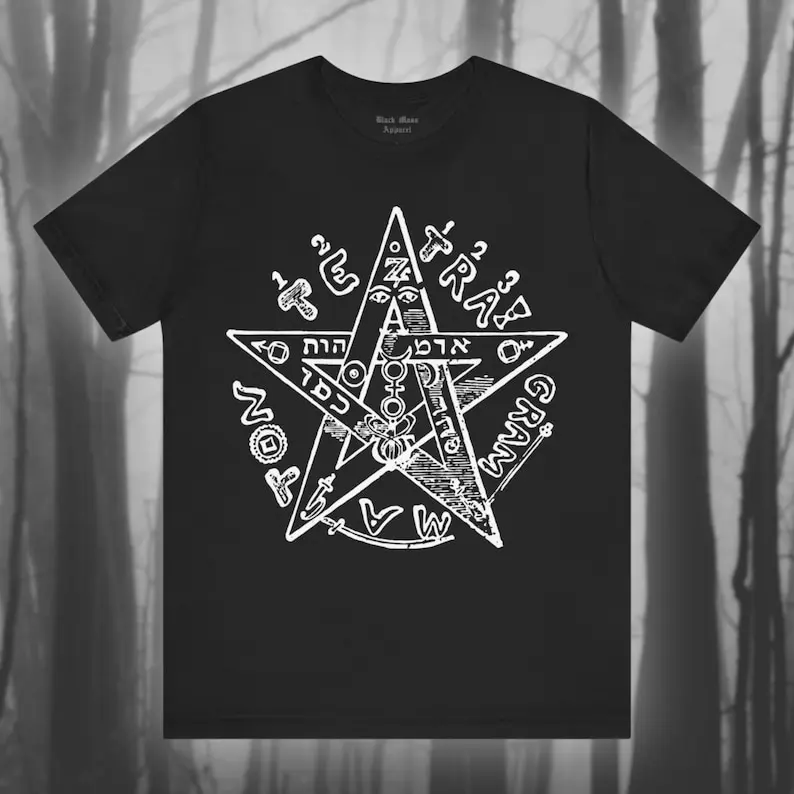 Tetragrammaton футболка Eliphas Levi оккультная рубашка герметичная волшебная Black Magic