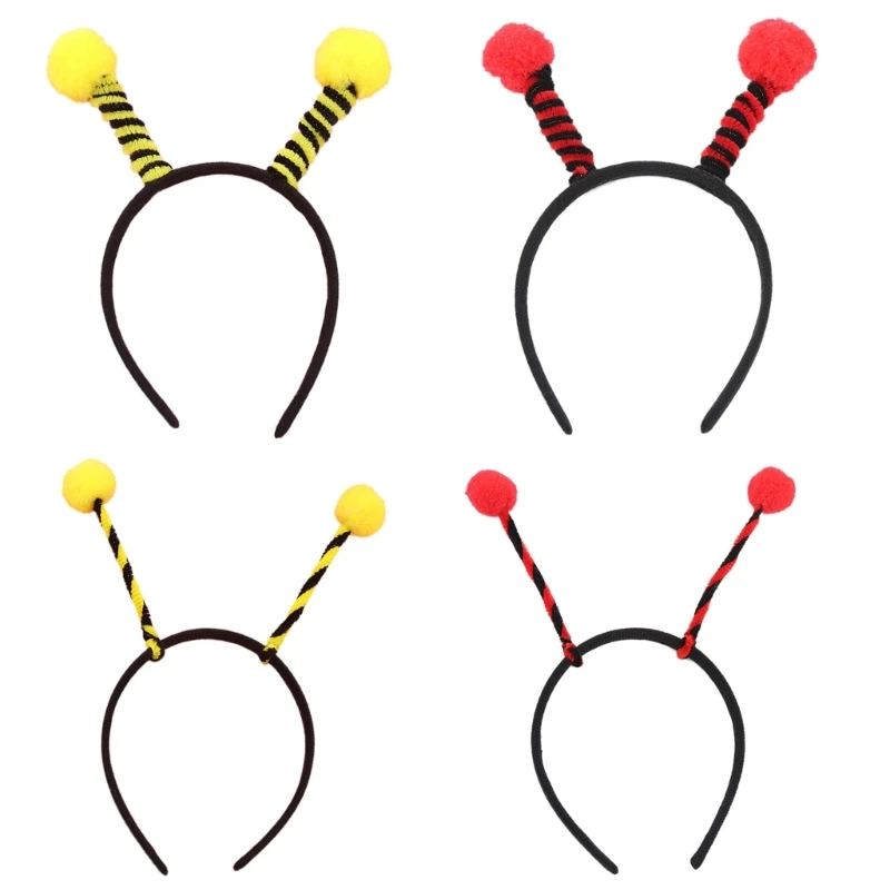 

Bee Antenna Headband Snail, Ant, Insect Costume Props with Plush Pom-Pom Bopper Tentacle for Kids Adults Halloween