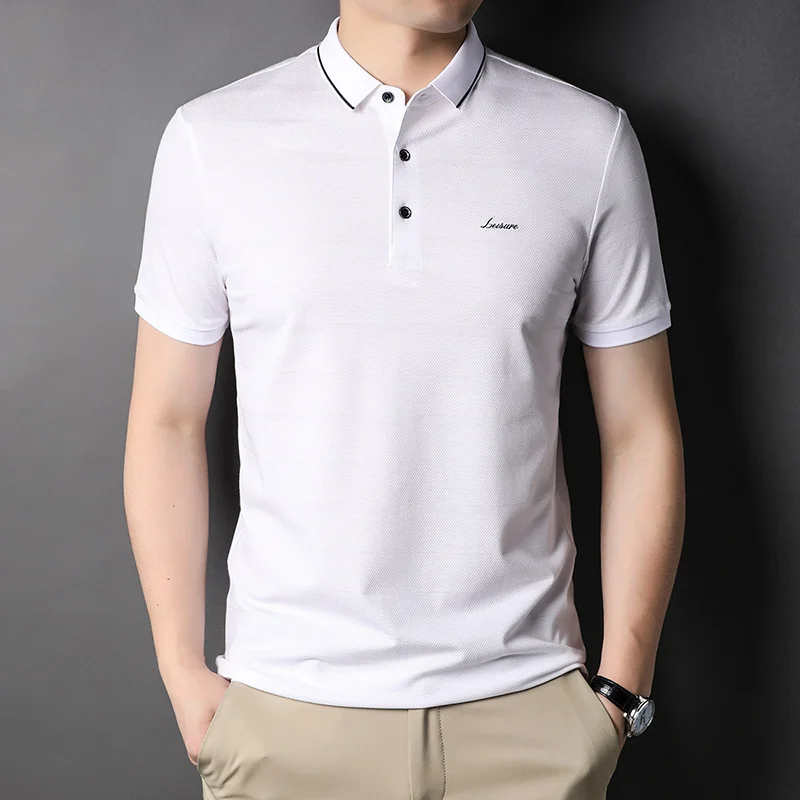 

Рубашка-поло мужская с коротким рукавом, брендовая дизайнерская люксовая однотонная простая повседневная модная одежда, лето 2023