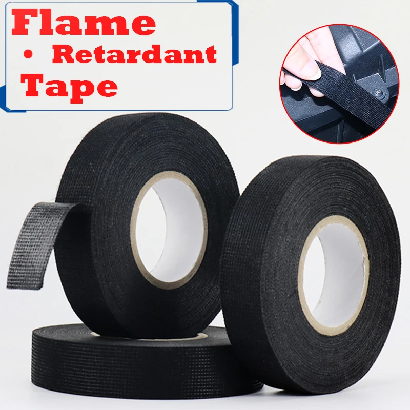 

19mm x 15M Flame Retardant Tape Heat-resistant Tesa Type Coroplast Adhesive Cloth Tape For Car Cable Harness Wiring Loom Protect