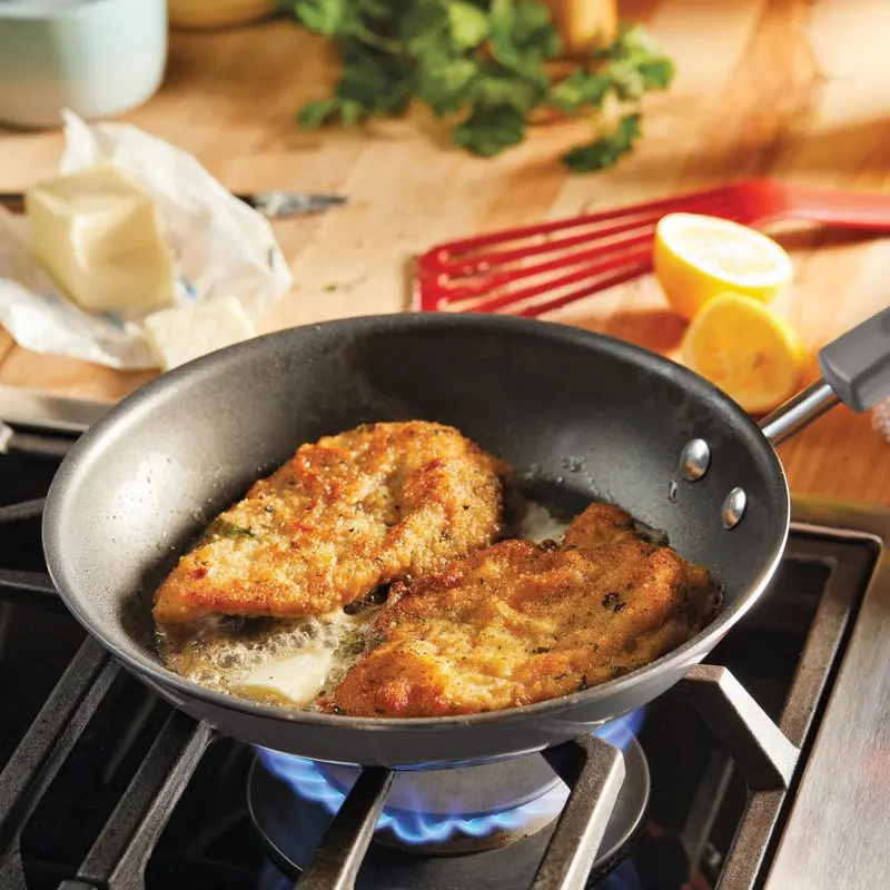 

Brights Porcelain Enamel Nonstick Skillet Set, Sea Salt Gray Gradient Triple Pack, High-Quality, Durable and Stylish Triple Pan