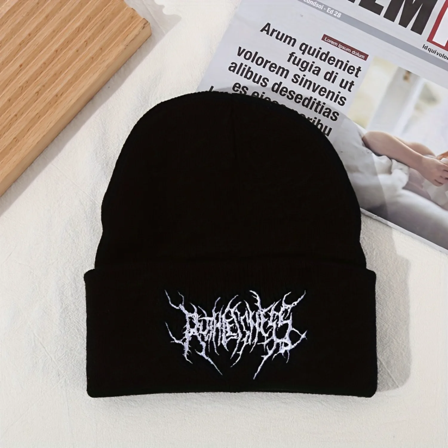 2pcs Street Hip Hop Dance Men's And Women's Embroidered Knitted Hat Warm Hoodie Cold - Couple St