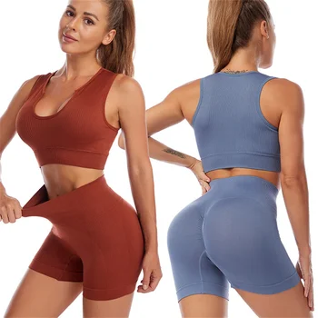 Summer Fitness Women 2022 Fashion Sports Sexy Peach Butt Push Up Tops For Ladies Fitness Gym High Waist Oversize Workout Clothes 1