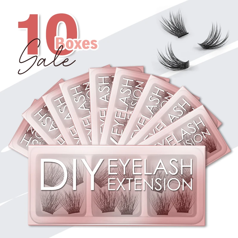 

(10 коробок) ETVITE Cluster Lashes DIY наращивание ресниц 3D эффект Индивидуальные ресницы для наращивания объем натуральные многоразовые