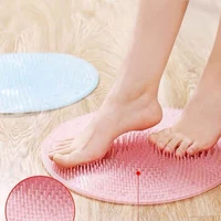 magic silicone brushes foot washing brush massag shower scrub back bathroom non slip pad soles feet to remove dead skin scrubber