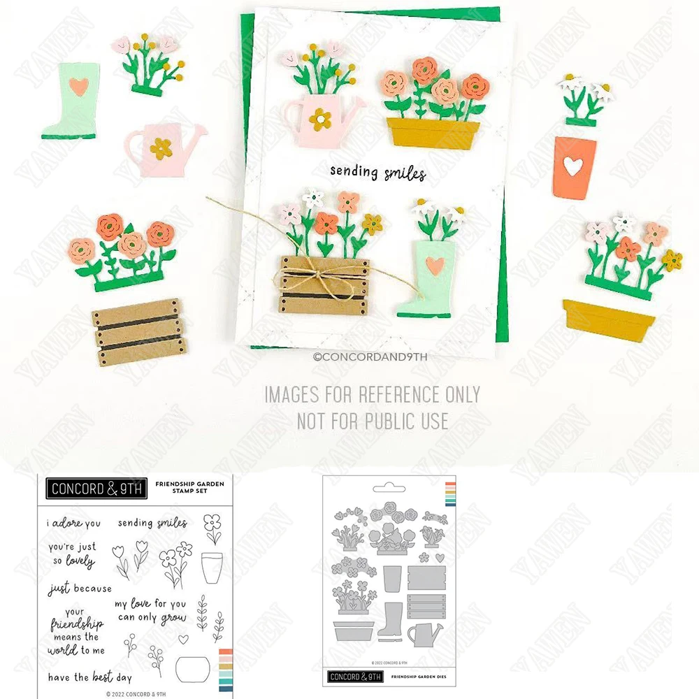 

Flowers Flower Pots 2022 New Cut Dies and Stamps Scrapbook Diary Decor Templates Embossing Templates DIY Greeting Cards Handmade