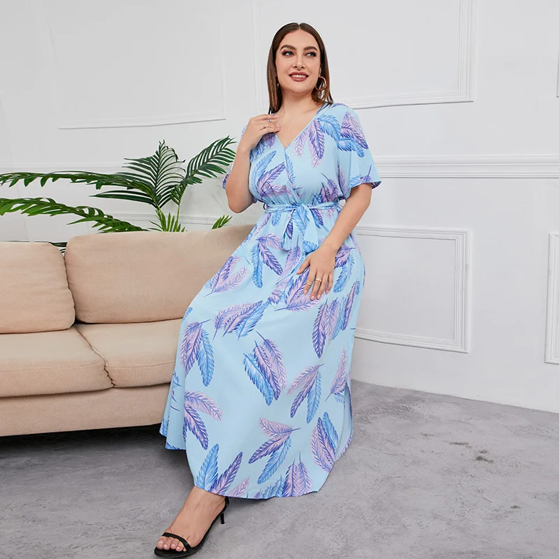 Plus Size 2023 Fashion 3xl 4xl 5xl Women Dress Floral Long Maxi Dress Bohemian Casual Summer Dresses Urban Gy 3xl 4xl 5xl 6xl