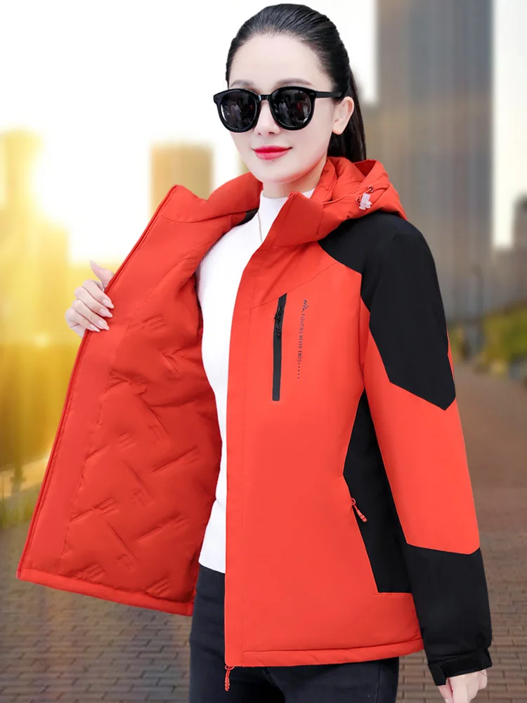 Куртка с хлопковой подкладкой для женщин зима 2023 новинка три в одном съемная