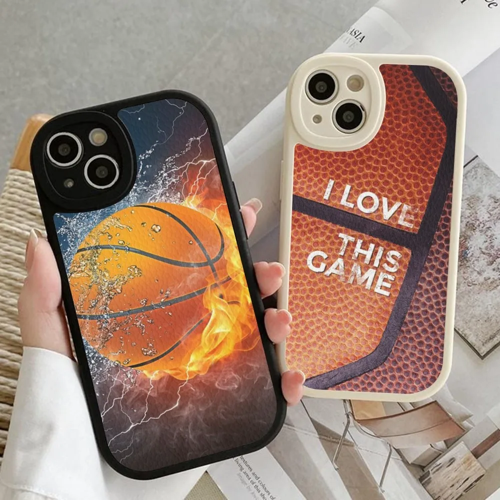 Баскетбольная корзина с цифрами чехол для телефона из жесткой кожи iPhone 14 13 12 Mini 11