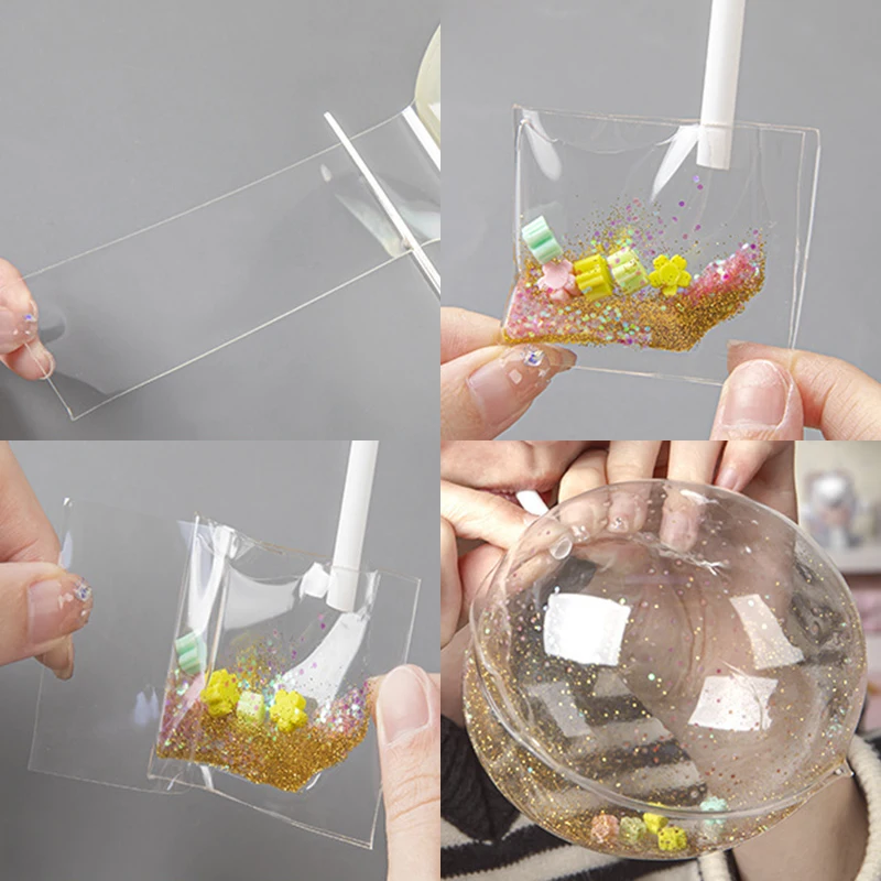 

Bubble Blowing Double Sided Tape Blowable Bubble Tape Glitter Nano Tape Sticky Ball Tape DIY Crafts Kids Toy Decompression Toy