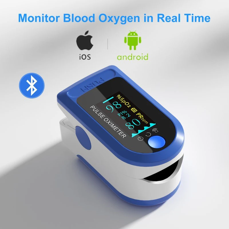 Bluetooth Digital Finger Oximeter Medical Pulse Oximetry Pulsometer Oxygen Saturometer Heart Rate Fingertips Meter Pediatric