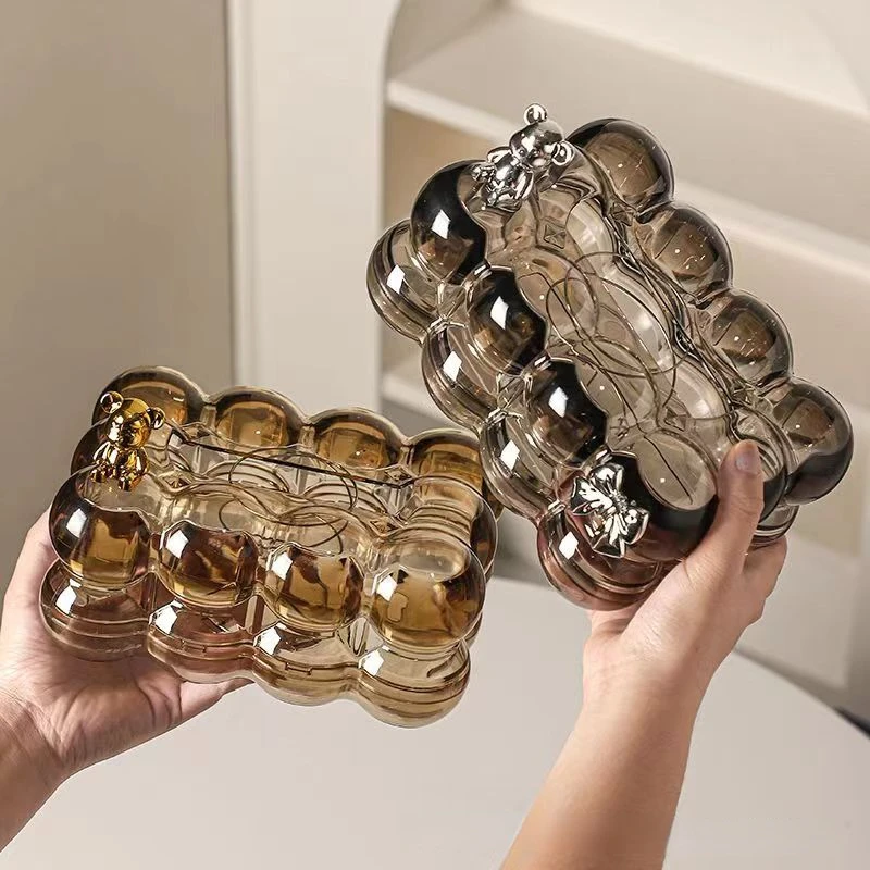 Скандинавская прозрачная коробка для салфеток бытовая гостиная чайный столик