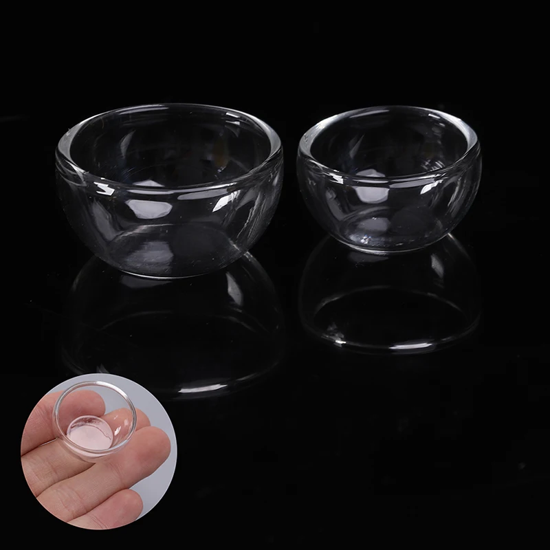 

1PC Glass Fruit Bowl Salad Bowl Mini Soup Plate Kitchen Accessories 1:12 Dollhouse Miniature