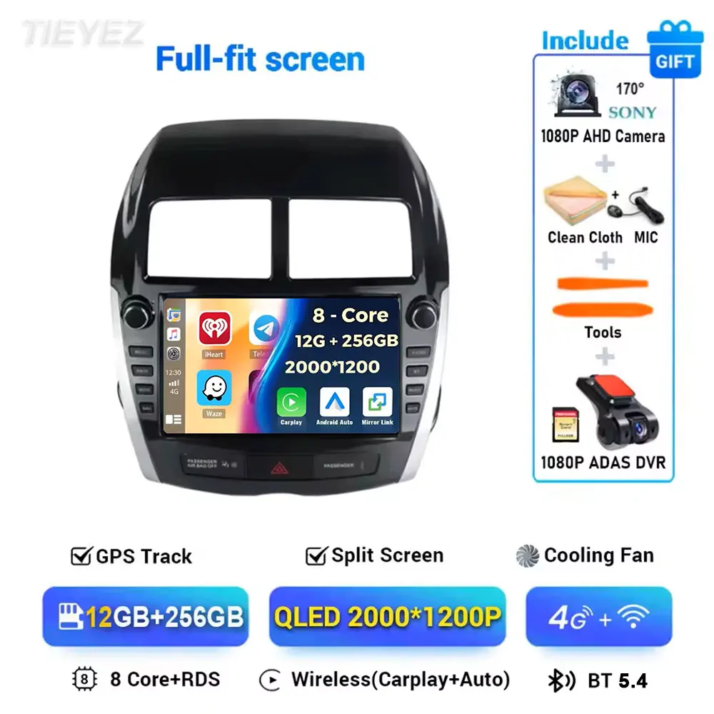 

Android 15 2K для Mitsubishi ASX 2010-2016 4G WIFI Carplay мультимедийный монитор экран стерео радио видеоплеер GPS-навигация