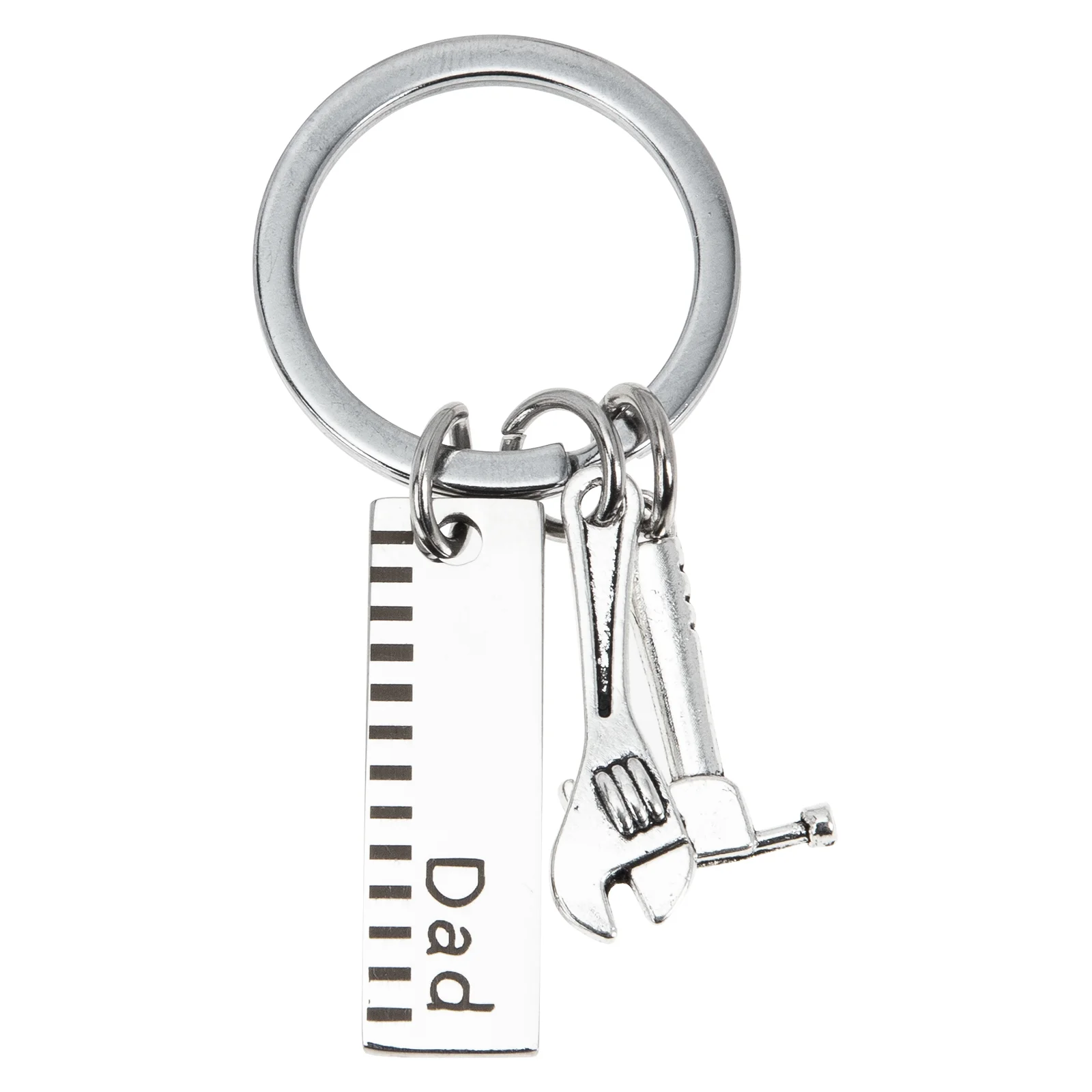 

Hammer Wrench Key Ring Creative Stainless Steel Key Chain Father's Day Gift