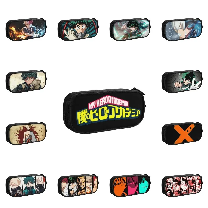 

My Hero Academia Logo Cute Pencil Case Boys Gilrs Large Capacity MHA Anime Manga Pencil Box Students Stationery