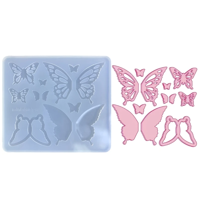 

Filler Various Styles Butterfly-shape Parts Silicone Mold Keyring Pendant Handmade Ornament Mold for Birthday Gift