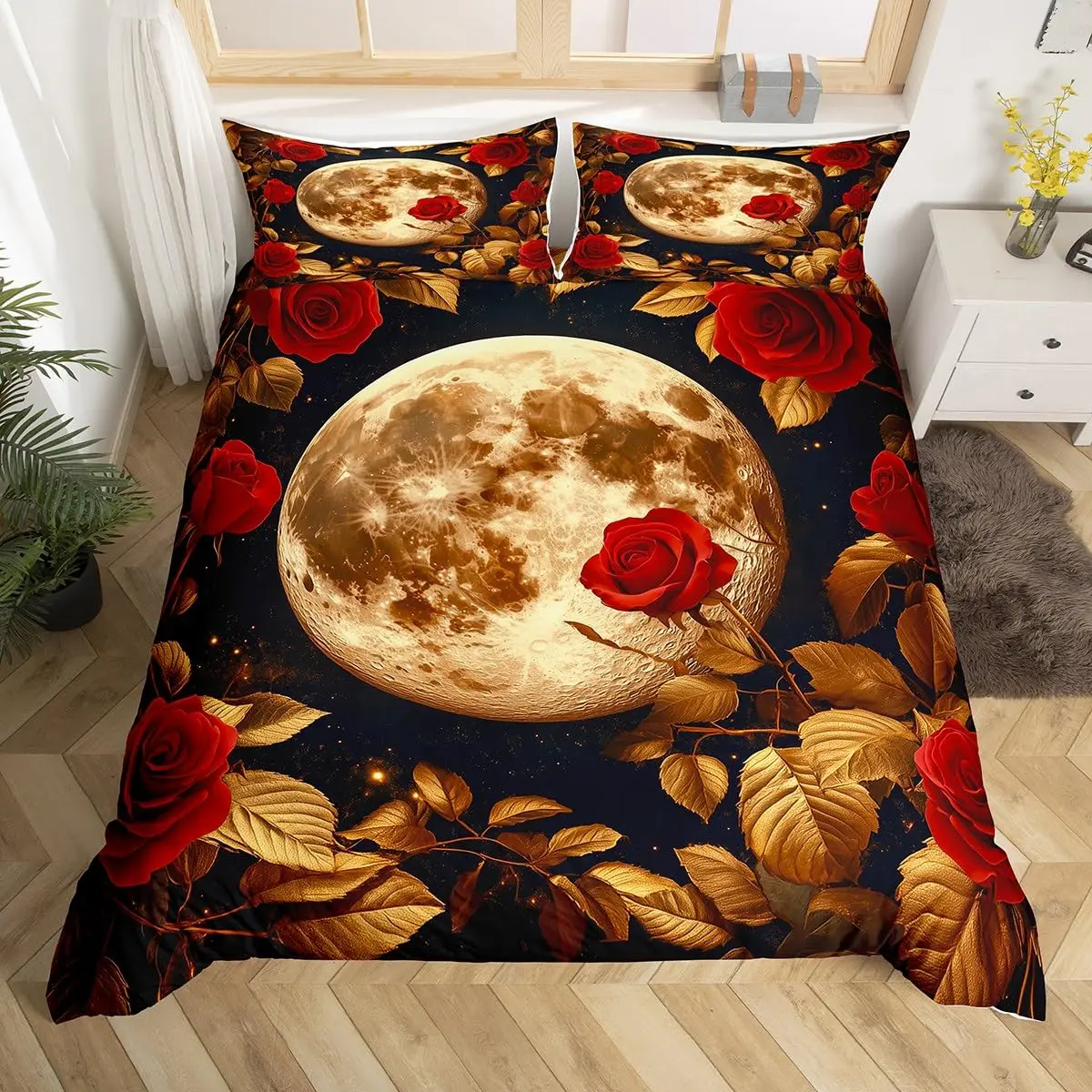 Пододеяльник с розовым цветочным принтом винтажный пододеяльник в форме