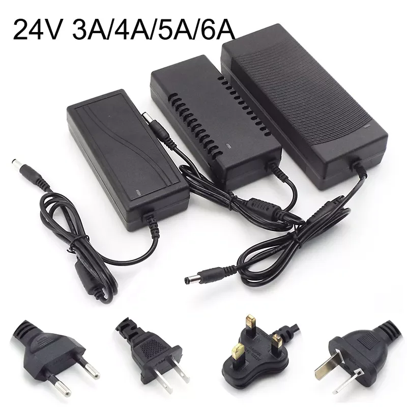 

NEW 110V 220V to DC 24V 3A 4A 5A 6A Lighting Transformer Power Supply wall EU US AU UK PLUG Charger Adapter for LED Driver