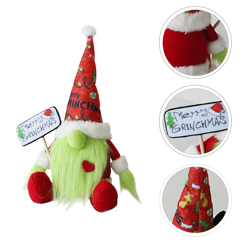 

Christmas Decor Party Adornment Dwarf Gnome Decorate Desktop Cloth Xmas Plush Toy Ornament