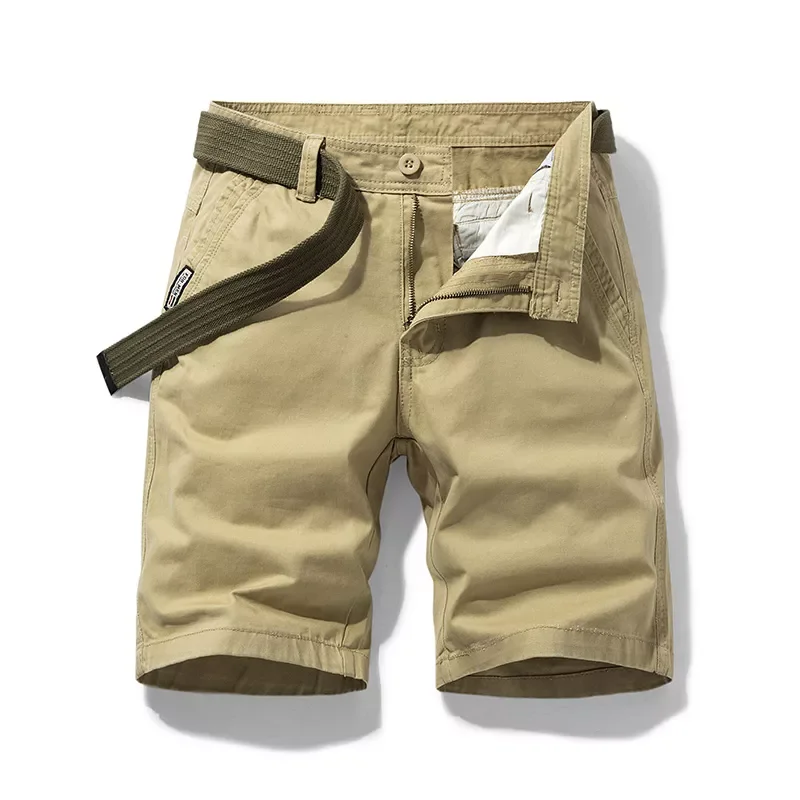 

New Summer Men Cargo Shorts Cotton Casual Mens Shorts Pants Jogger Military Solid Straight Cargo Shorts Men Brand Clothing 2022