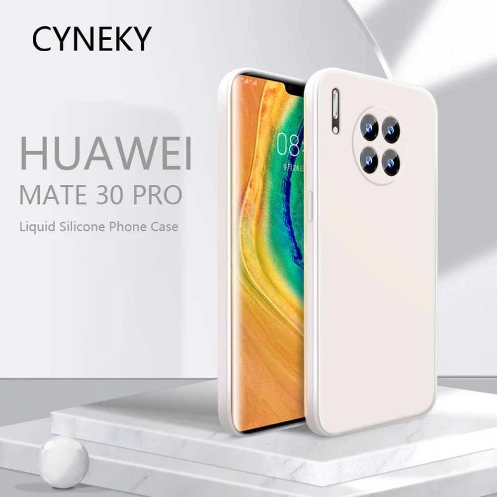 

CYNEKY Original Square Shockproof Phone Case for Huawei Mate30 Mobile Phone Shell P30/p20/p40Pro Liquid Silicone MATE40 Cover